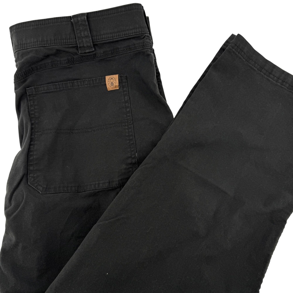 Coleman Utility Work Pants Mens 38x32 Black Stretch Cotton Canvas CS5P5668